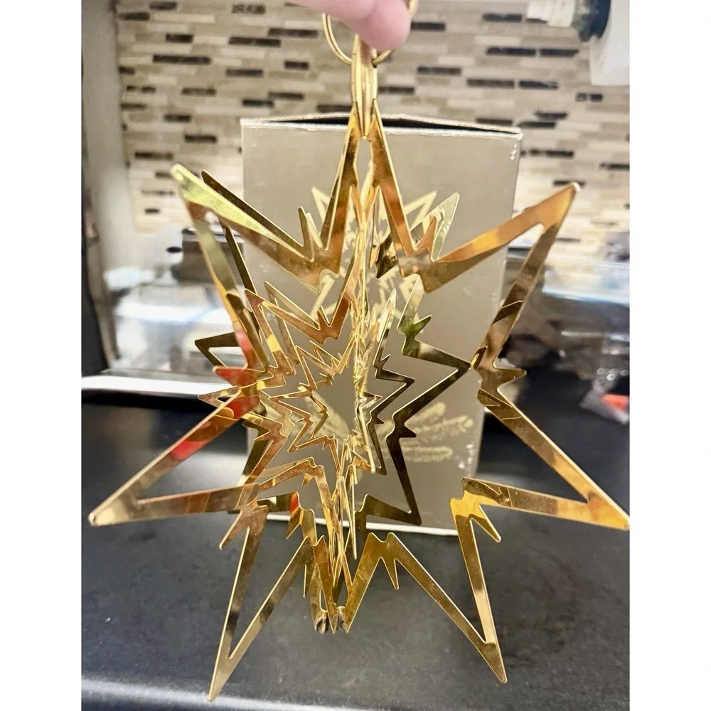 Georg Jensen Medium Gold Top Star - Flemminh Eskildsem In Box